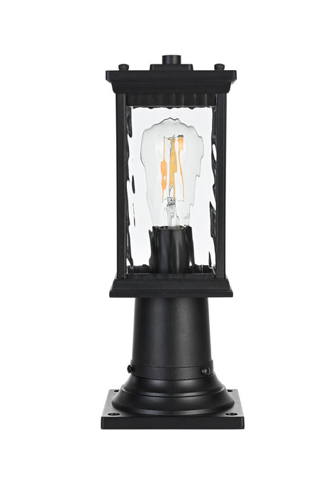 Elegant Lighting - OD336P14BK - One Light Outdoor Post Mount - Mascher - Black