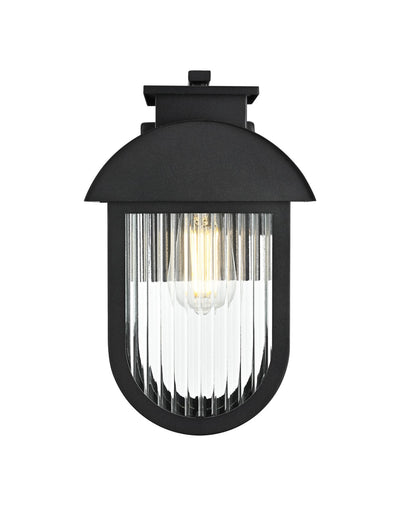 Albert One Light Outdoor Wall Sconce Black