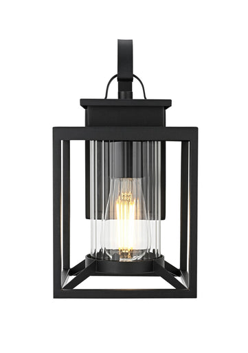 Witte One Light Outdoor Wall Sconce Black