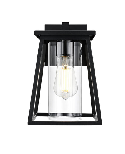 Lambert One Light Outdoor Wall Sconce Black