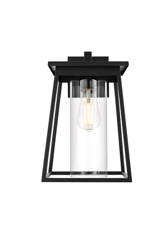 Lambert One Light Outdoor Wall Sconce Black