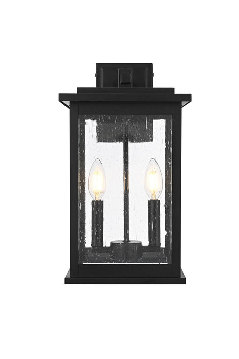 Elegant Lighting - OD350W16BK - Two Light Outdoor Wall Sconce - Ringgold - Black