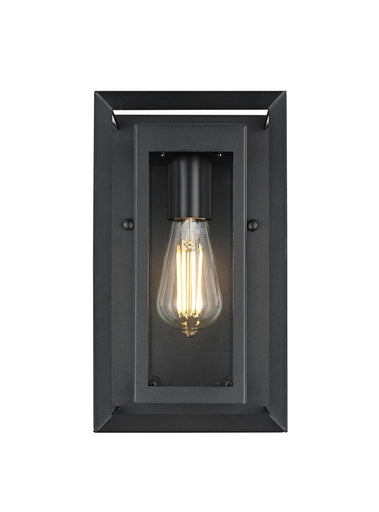 Etting One Light Outdoor Wall Sconce Black