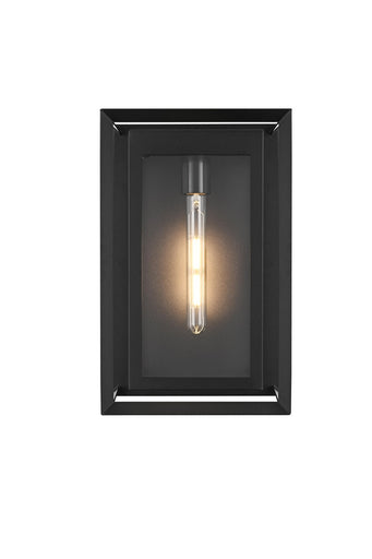 Etting One Light Outdoor Wall Sconce Black