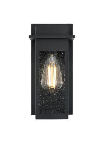 Dunton One Light Outdoor Wall Sconce Black