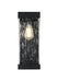 Elegant Lighting - OD371W16BK - One Light Outdoor Wall Sconce - Thompson - Black