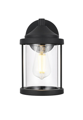 Roy One Light Outdoor Wall Sconce Black