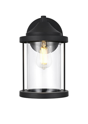 Roy One Light Outdoor Wall Sconce Black
