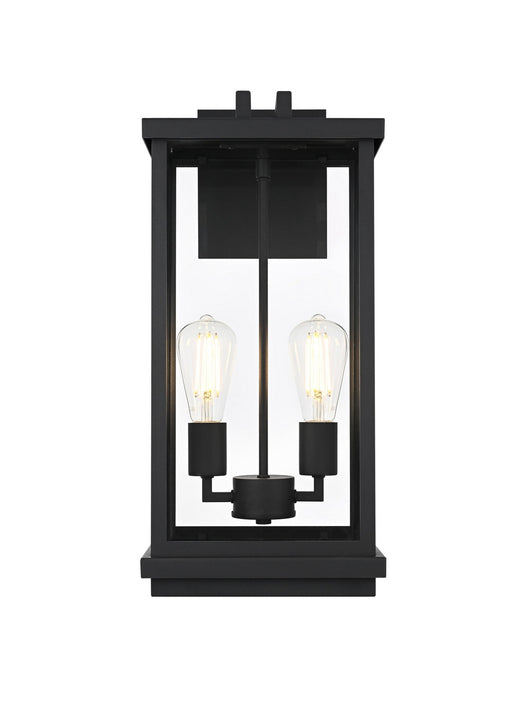 Elegant Lighting - OD404W21BK - Two Light Outdoor Wall Sconce - Theodore - Black