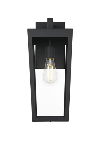 William One Light Outdoor Wall Sconce Black