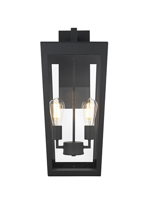Elegant Lighting - OD405W24BK - Two Light Outdoor Wall Sconce - William - Black