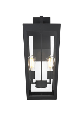 William Two Light Outdoor Wall Sconce Black
