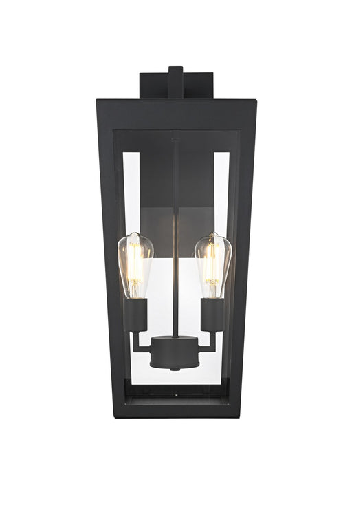 Elegant Lighting - OD405W24BK - Two Light Outdoor Wall Sconce - William - Black