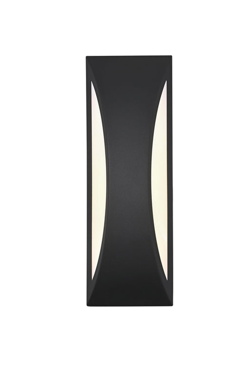 Elegant Lighting - OD407W14BK - LED Outdoor Wall Sconce - Zayn - Black