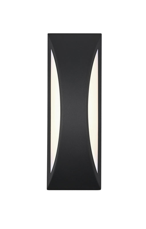 Elegant Lighting - OD407W18BK - LED Outdoor Wall Sconce - Zayn - Black