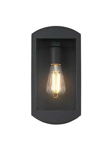 Miles One Light Outdoor Wall Sconce Black