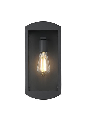 Miles One Light Outdoor Wall Sconce Black