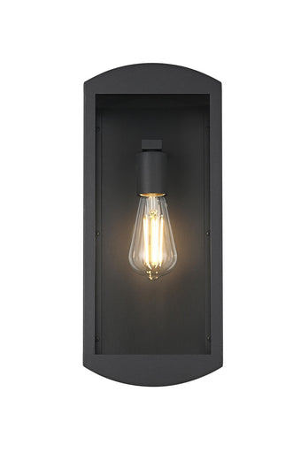 Miles One Light Outdoor Wall Sconce Black