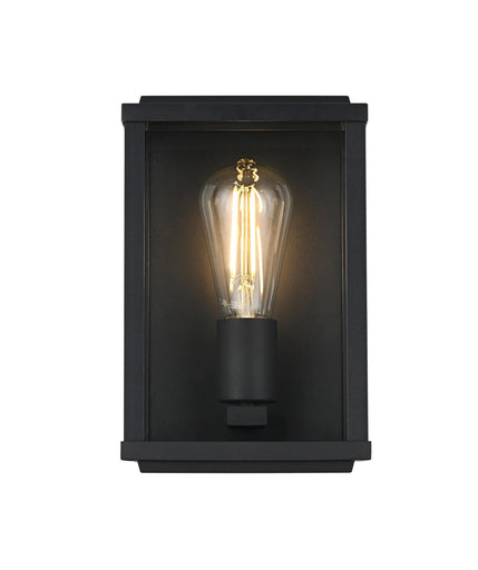 Santos One Light Outdoor Wall Sconce Black