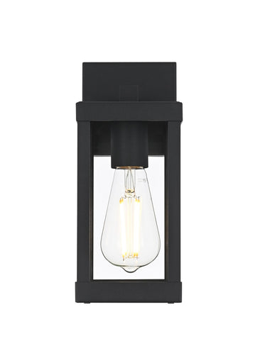 Peter One Light Outdoor Wall Sconce Black