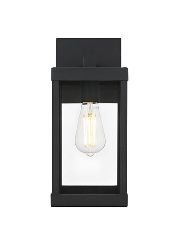 Peter One Light Outdoor Wall Sconce Black