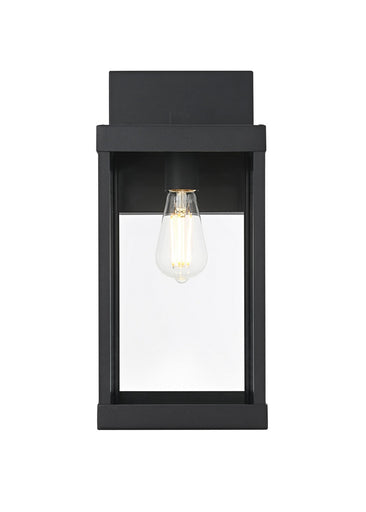 Peter One Light Outdoor Wall Sconce Black