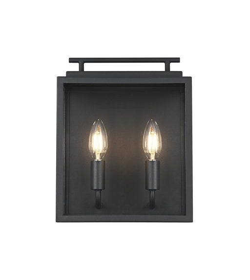 Elegant Lighting - OD418W12BK - Two Light Outdoor Wall Sconce - Valentin - Black