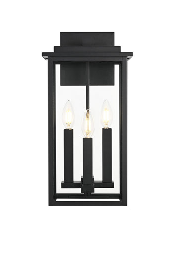 Kaysen Three Light Outdoor Wall Sconce Black