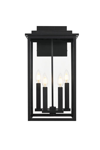 Kaysen Four Light Outdoor Wall Sconce Black