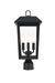 Elegant Lighting - OD502P18BK - Three Light Outdoor Post Mount - Riggs - Black