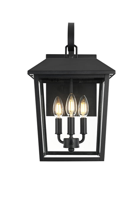 Elegant Lighting - OD502W17BK - Three Light Outdoor Wall Sconce - Riggs - Black