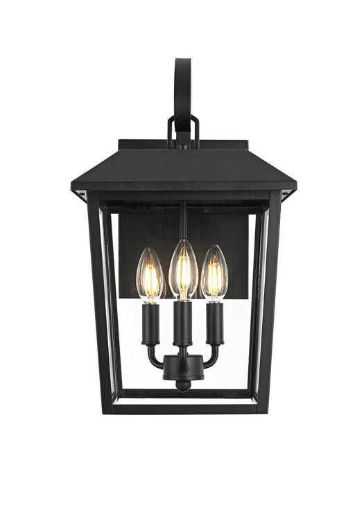 Elegant Lighting - OD502W17BK - Three Light Outdoor Wall Sconce - Riggs - Black