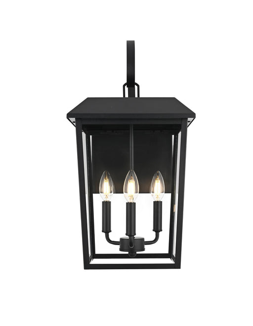 Elegant Lighting - OD502W22BK - Three Light Outdoor Wall Sconce - Riggs - Black