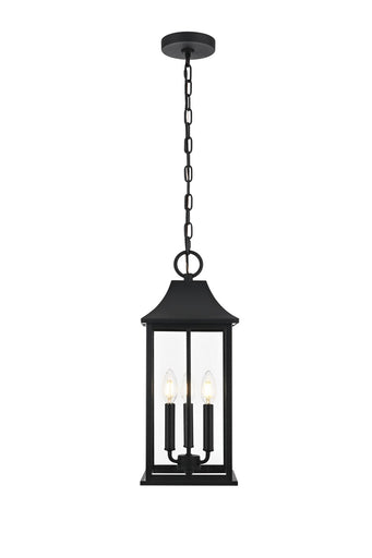 Shepard Three Light Outdoor Pendant Black