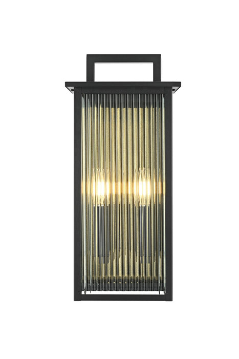 Elegant Lighting - OD513W19BK - Two Light Outdoor Wall Sconce - Kannon - Black