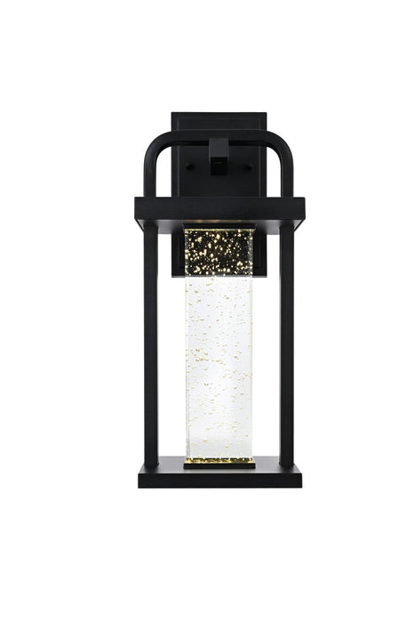 Elegant Lighting - OD602W15BK - LED Outdoor Wall Sconce - Uriah - Black