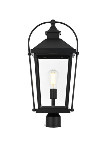 Luz One Light Outdoor Post Mount Black