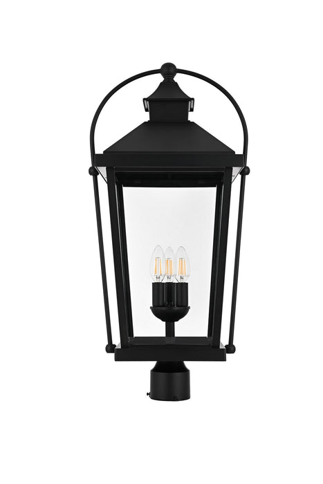 Elegant Lighting - OD605P27BK - Three Light Outdoor Post Mount - Luz - Black