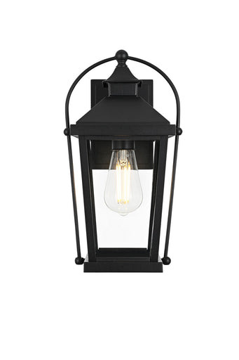 Luz One Light Outdoor Wall Sconce Black