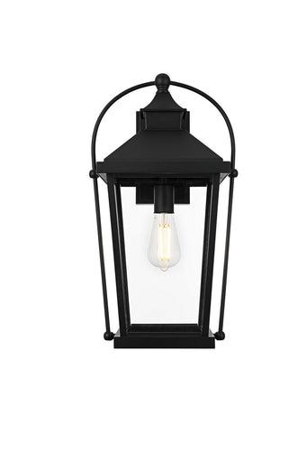 Luz One Light Outdoor Wall Sconce Black