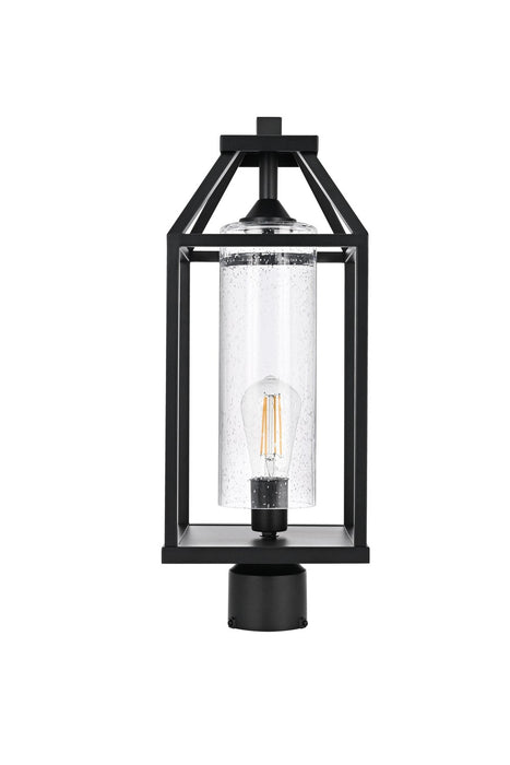 Elegant Lighting - OD606P21BK - One Light Outdoor Post Mount - Zora - Black