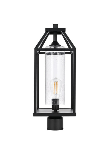 Zora One Light Outdoor Post Mount Black