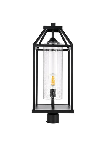 Zora One Light Outdoor Post Mount Black