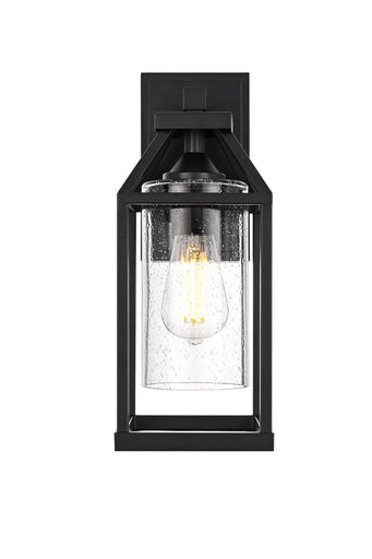 Zora One Light Outdoor Wall Sconce Black