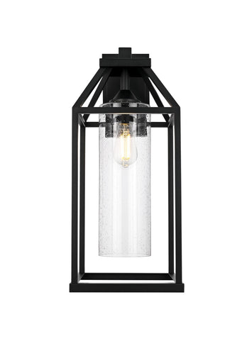 Zora One Light Outdoor Wall Sconce Black