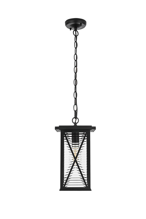 Elegant Lighting - OD607H14BK - One Light Outdoor Pendant - Jada - Black