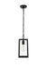 Elegant Lighting - OD608H13BK - One Light Outdoor Pendant - Veda - Black