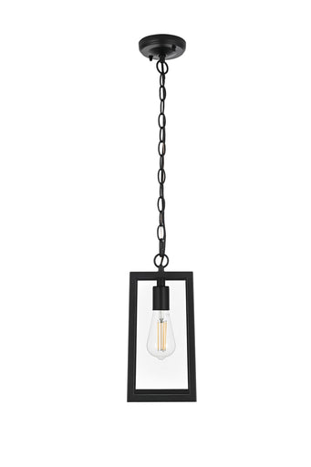 Veda One Light Outdoor Pendant Black