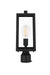 Elegant Lighting - OD608P15BK - One Light Outdoor Post Mount - Veda - Black