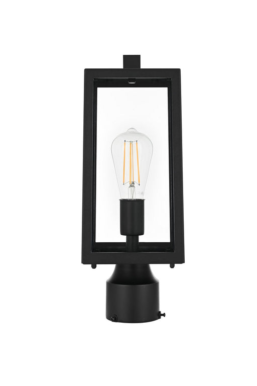 Elegant Lighting - OD608P15BK - One Light Outdoor Post Mount - Veda - Black